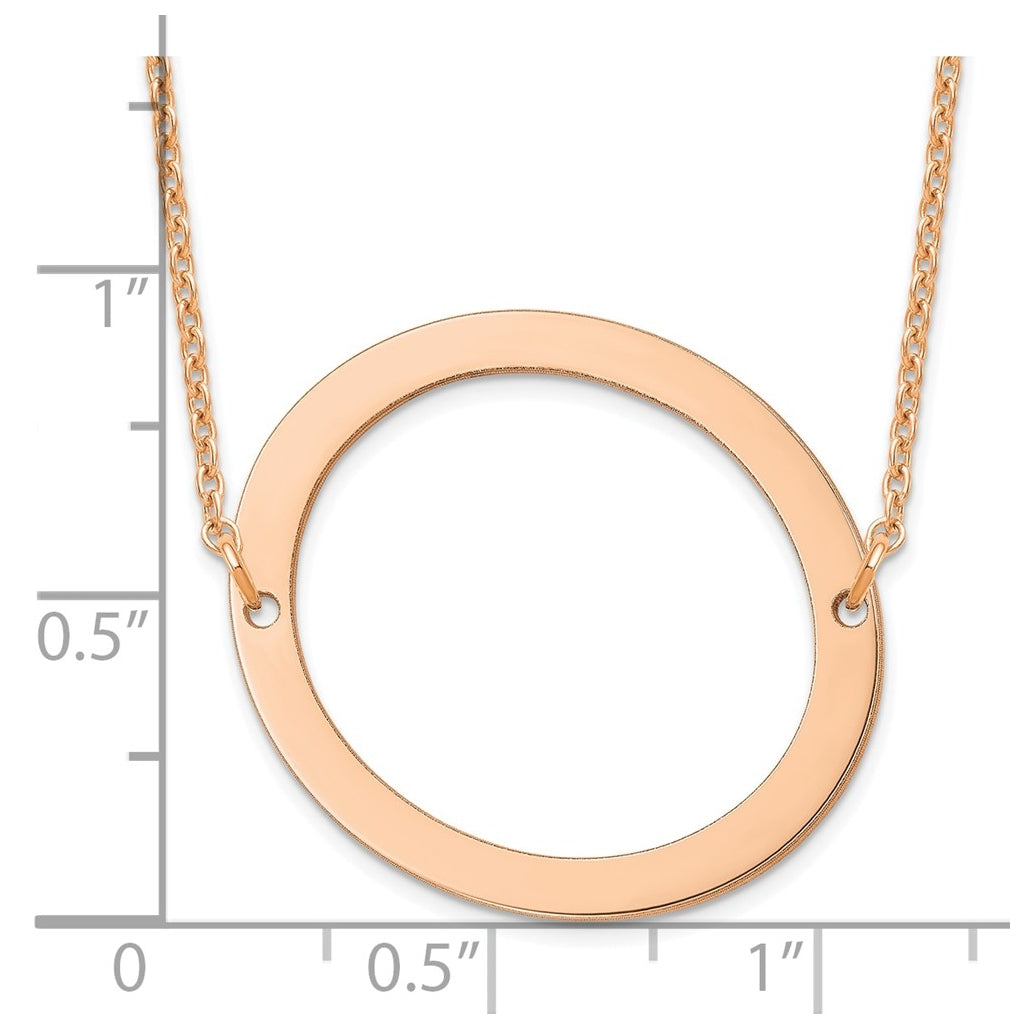 14K Yellow Or White Or Rose Gold Polished Large Letter Necklace – Elegant Jewelry Gift for Birthday, Anniversary, Engagement, Wedding