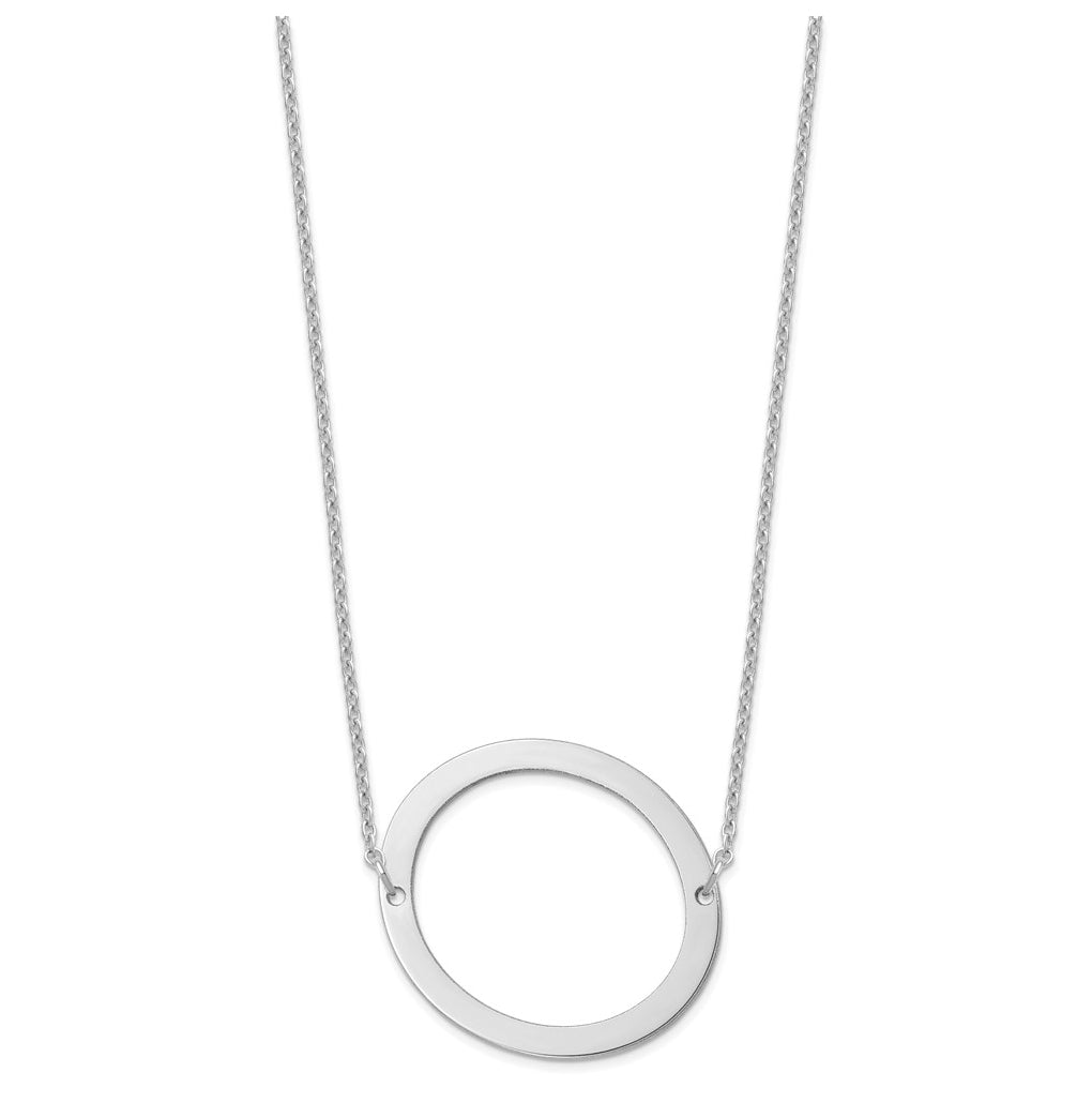 14K Yellow Or White Or Rose Gold Polished Large Letter Necklace – Elegant Jewelry Gift for Birthday, Anniversary, Engagement, Wedding