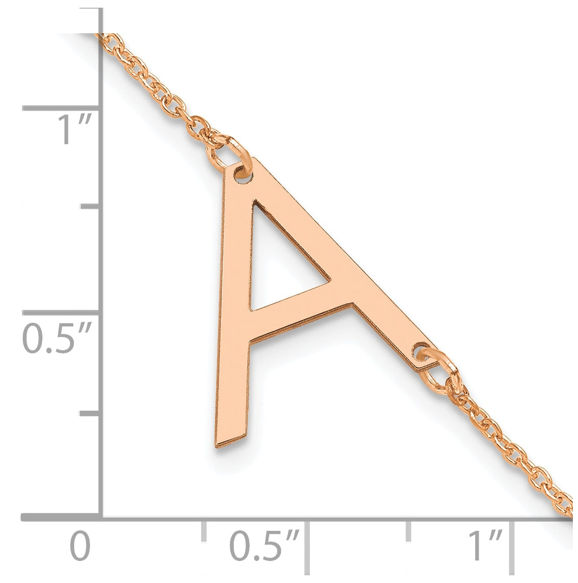 14K Yellow Or White Or Rose Gold Or Sterling Silver Or Gold Plated Polished Small Letter Bracelet