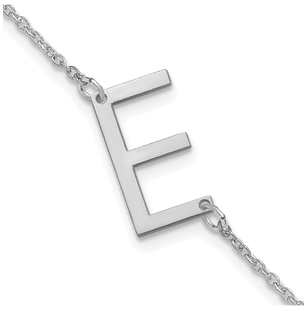 14K Yellow Or White Or Rose Gold Or Sterling Silver Or Gold Plated Polished Small Letter Bracelet