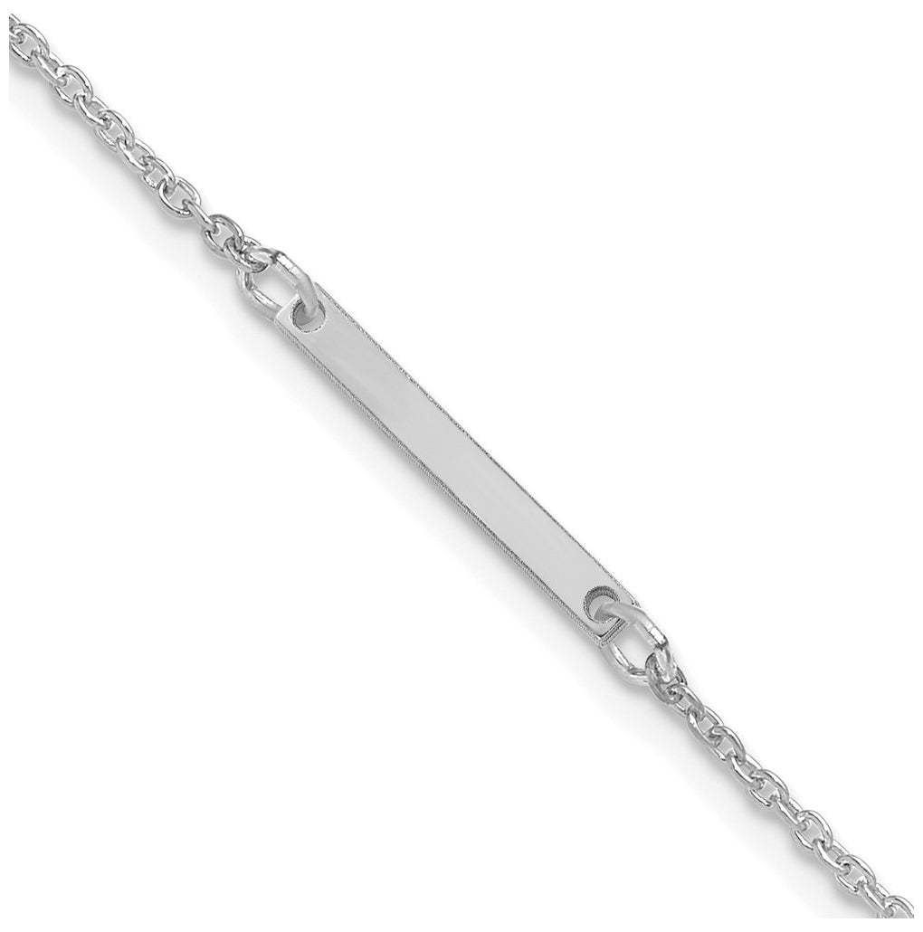 14K Yellow Or White Or Rose Gold Or Sterling Silver Or Gold Plated Polished Small Letter Bracelet