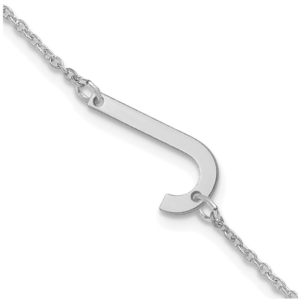 14K Yellow Or White Or Rose Gold Or Sterling Silver Or Gold Plated Polished Small Letter Bracelet