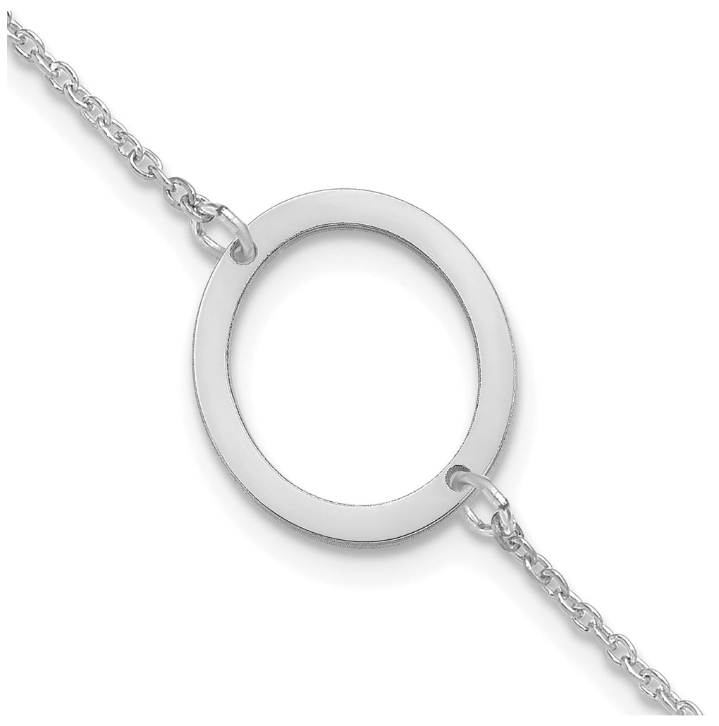 14K Yellow Or White Or Rose Gold Or Sterling Silver Or Gold Plated Polished Small Letter Bracelet