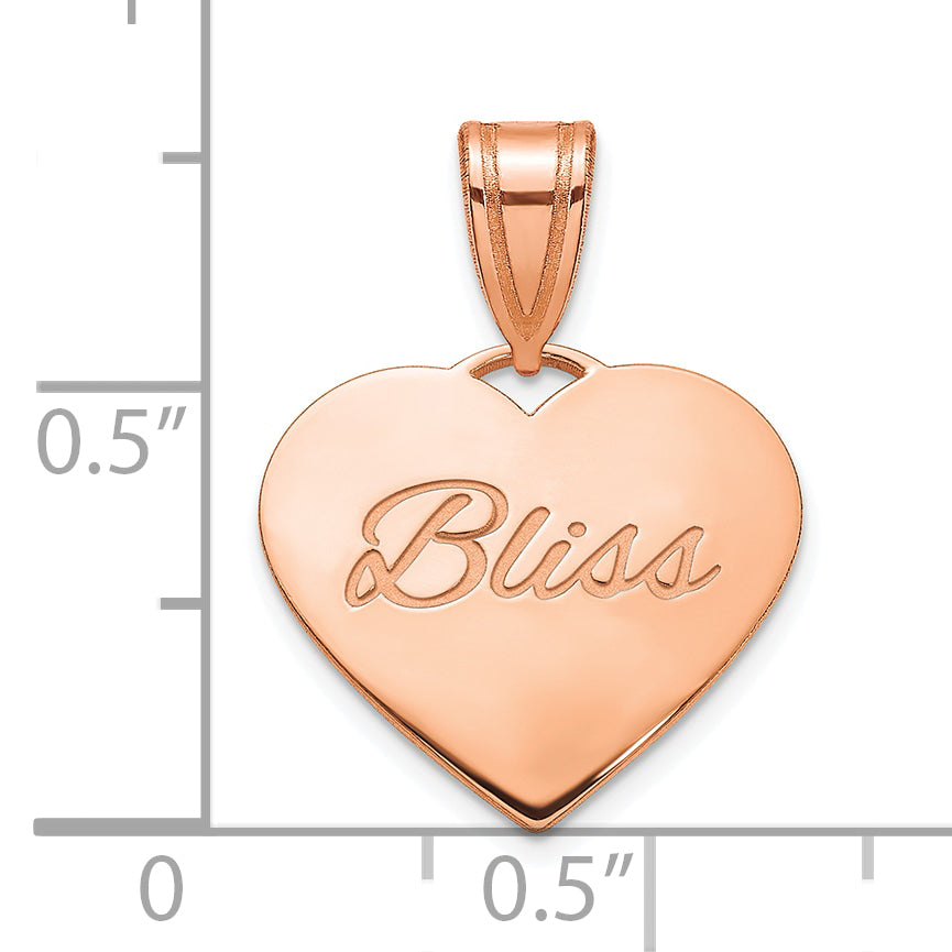 Sterling Silver Rose Gold Plated Small Domed Heart