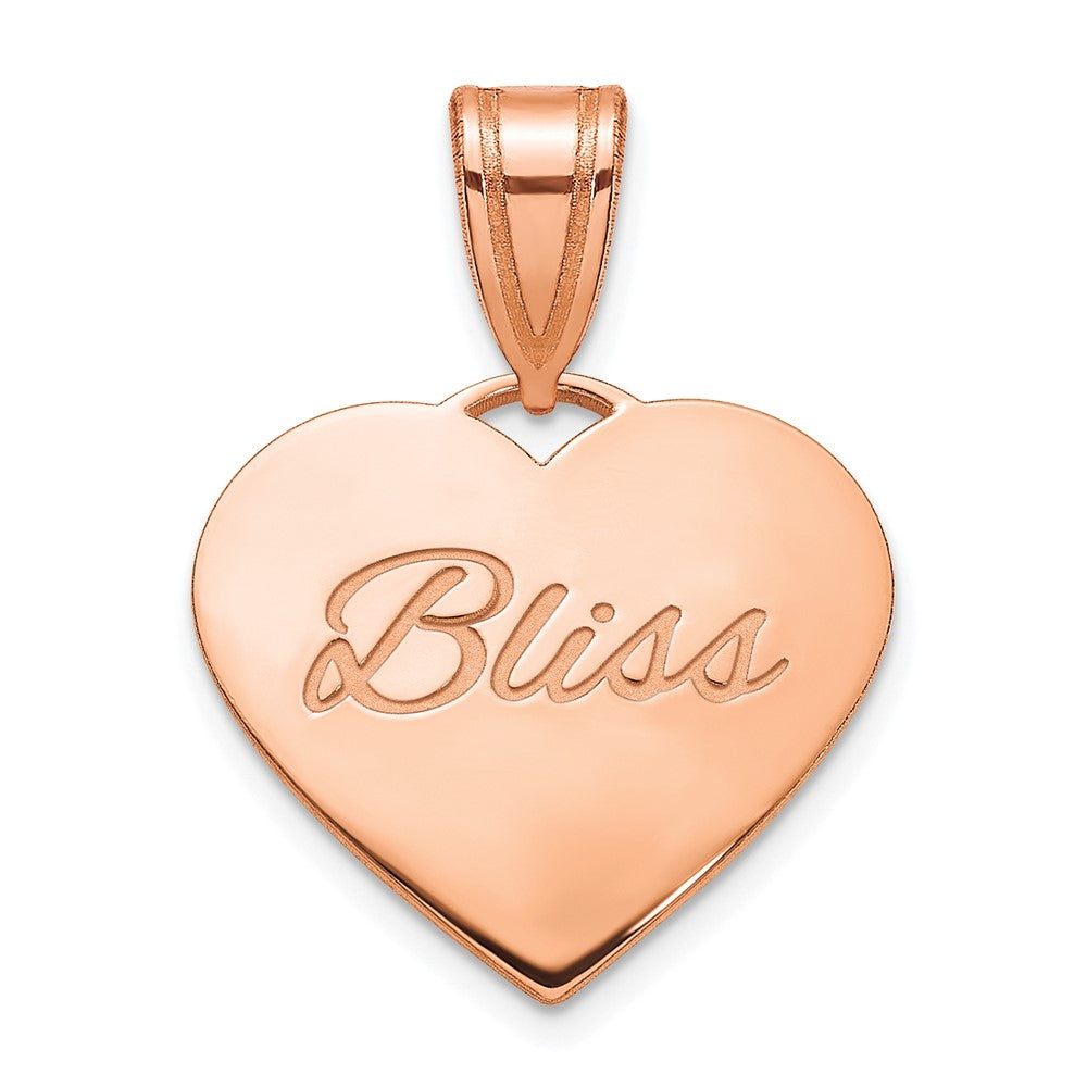 14K Rose Gold Small Domed Heart