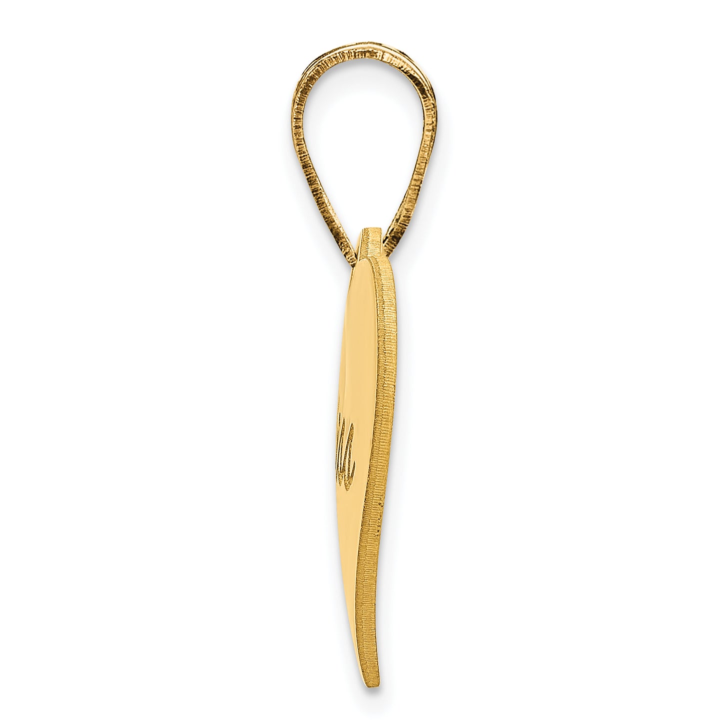 14K Yellow Gold Small Domed Heart