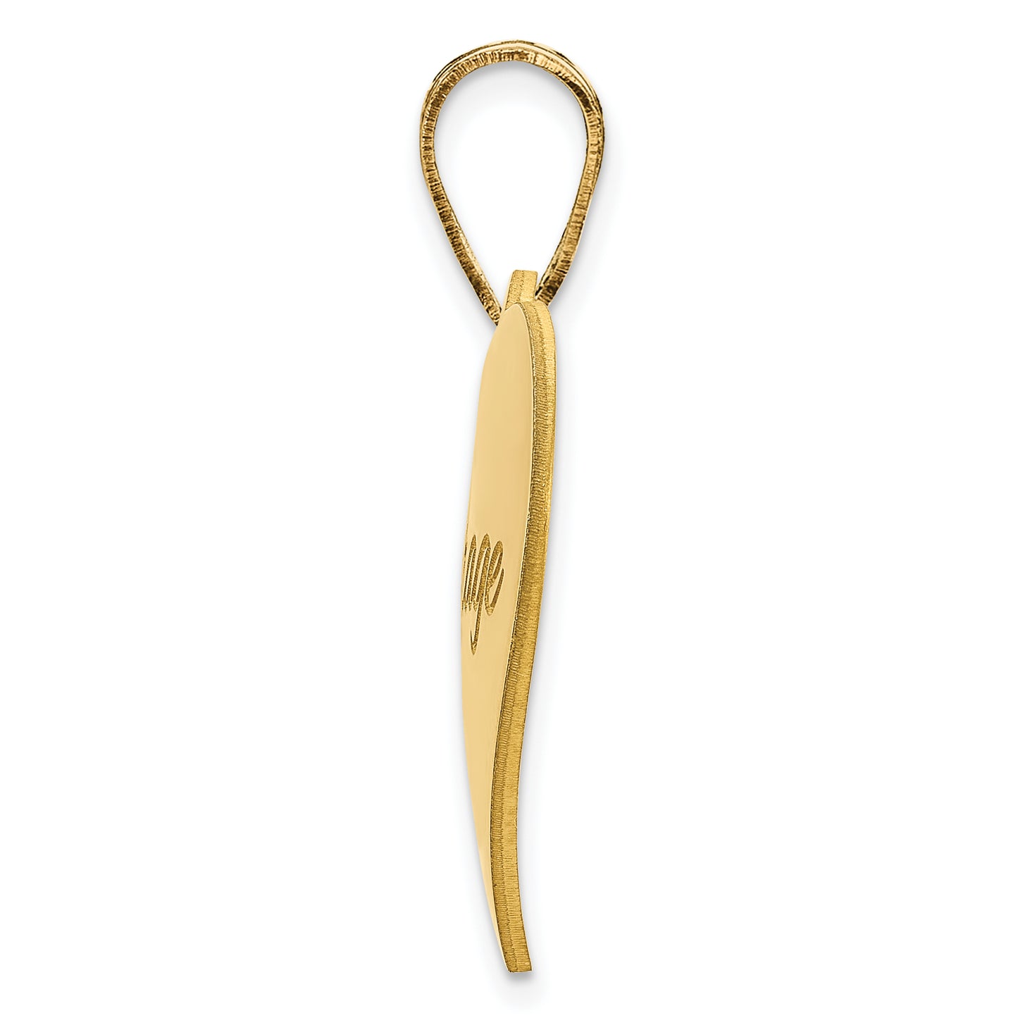 14K Yellow Gold Medium Domed Heart