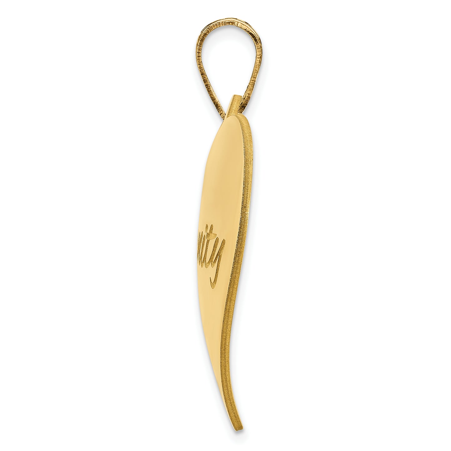 14K Yellow Gold Large Domed Heart