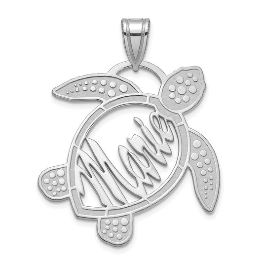 Sterling Silver Sea Turtle with Name