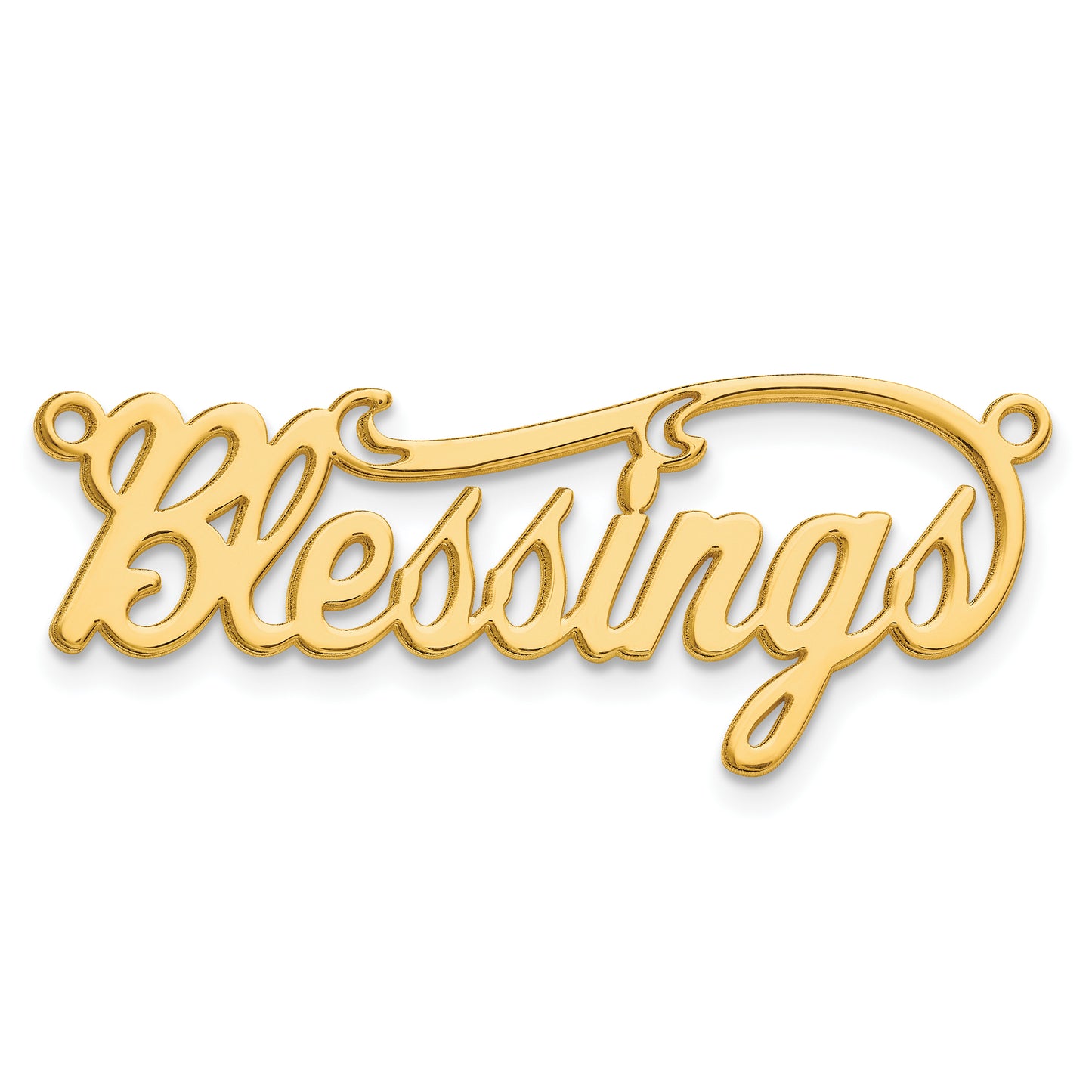 Sterling Silver Gold plated Polished Name Plate