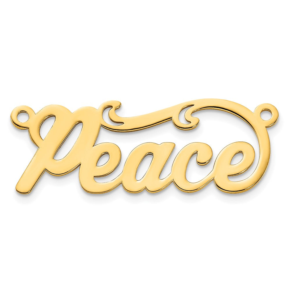 Sterling Silver Gold plated Polished Name Plate
