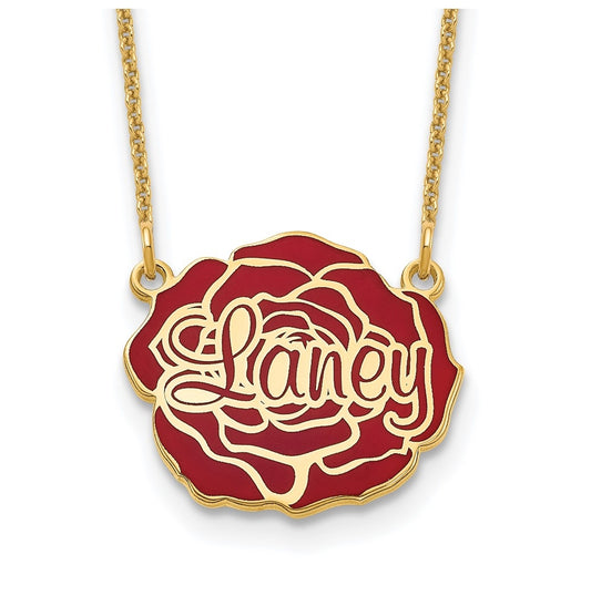 Sterling Silver Or Gold Plated Epoxy Flower