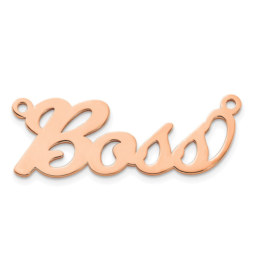14K Rose Gold Polished Name Plate