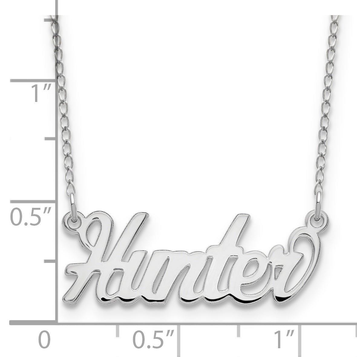 Sterling Silver .027 Gauge Polished Name 20 Necklace