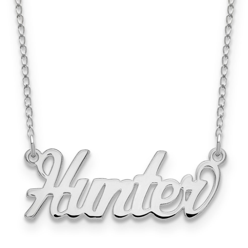 Sterling Silver .027 Gauge Polished Name 20 Necklace