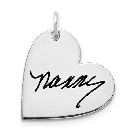 10K White Gold Signature Heart Charm