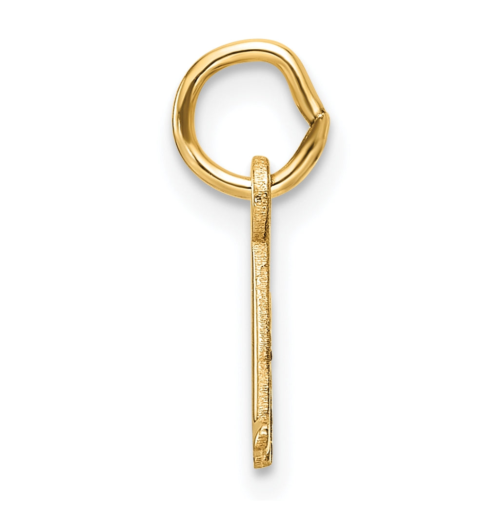 14K Yellow Gold Cut out Letter A Initial Pendant