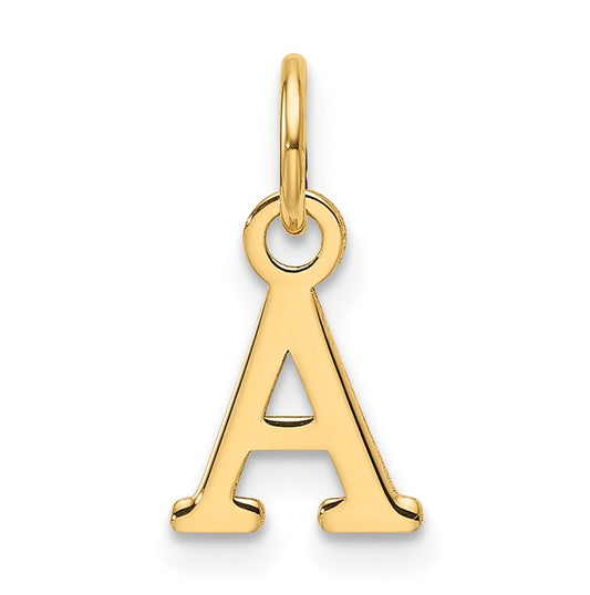 14K Yellow Gold Cut out Letter A Initial Pendant