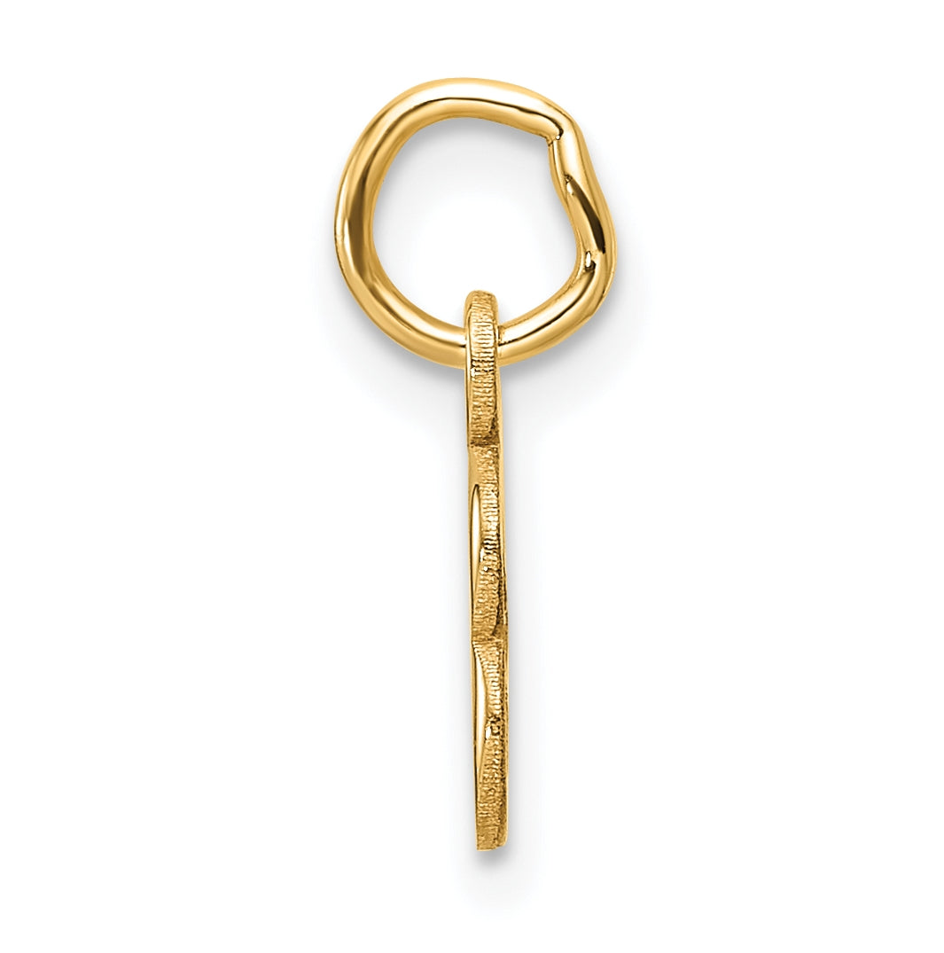 14K Yellow Gold Cut out Letter B Initial Pendant