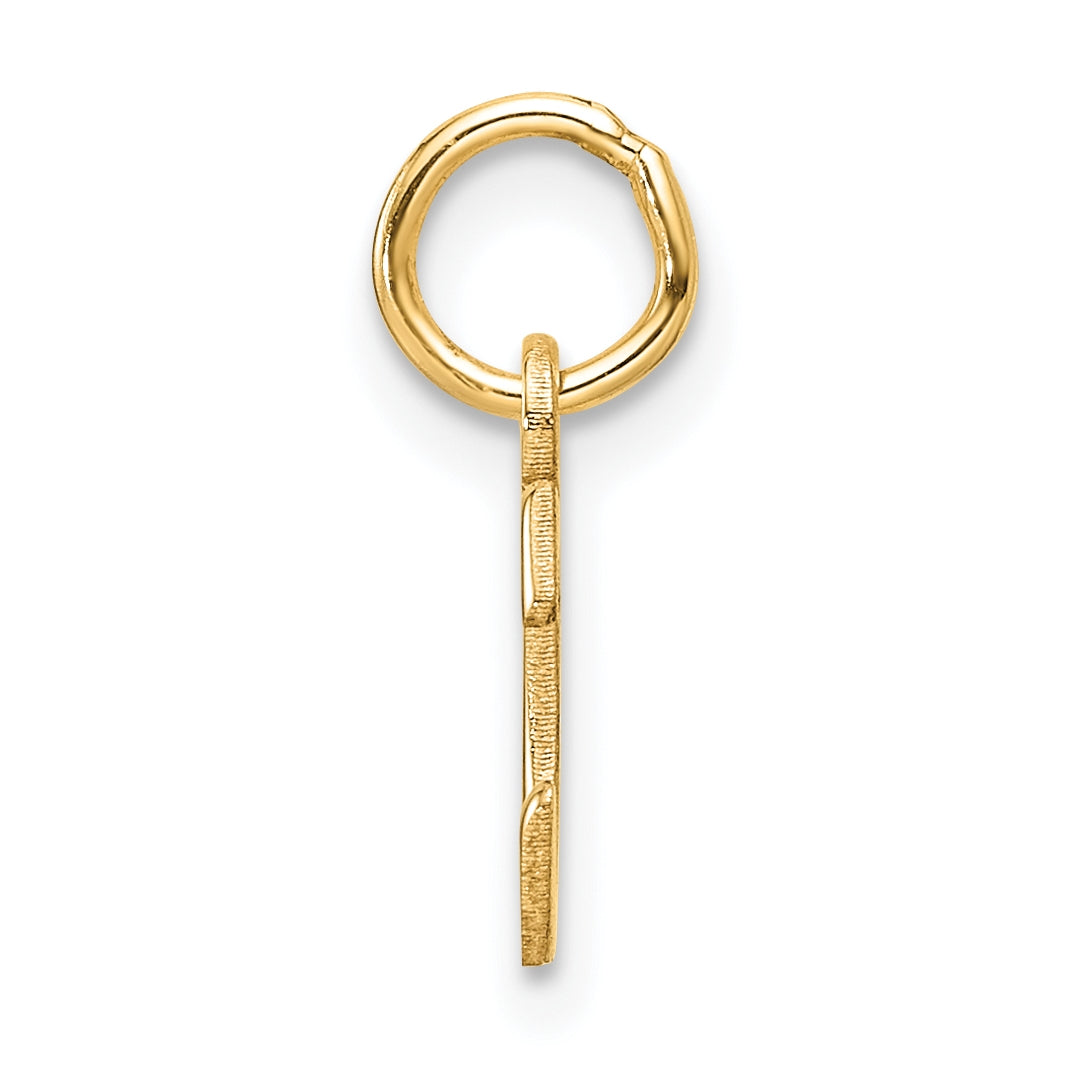 14K Yellow Gold Cut out Letter C Initial Pendant