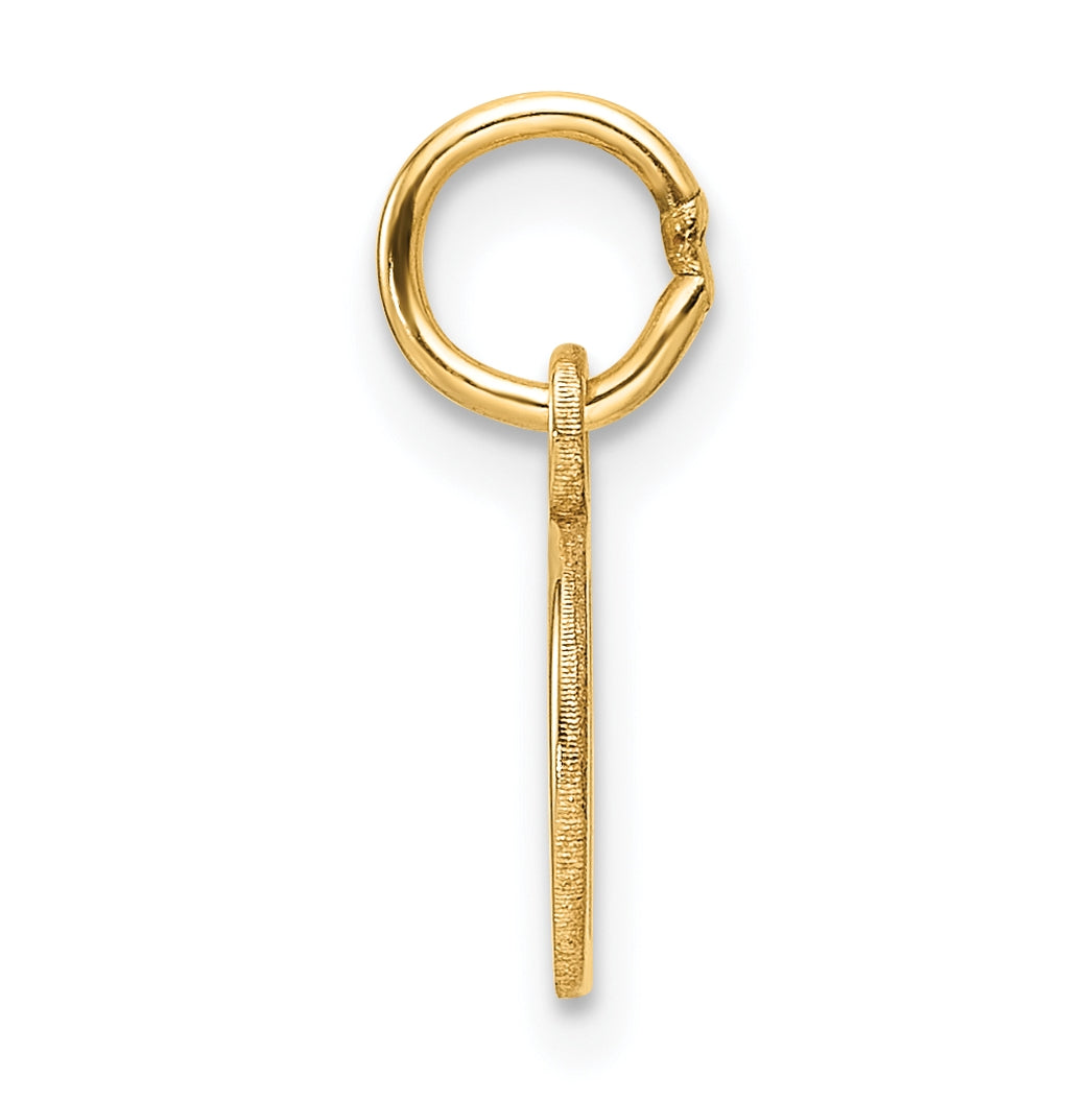 14K Yellow Gold Cut out Letter D Initial Pendant