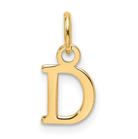 14K Yellow Gold Cut out Letter D Initial Pendant