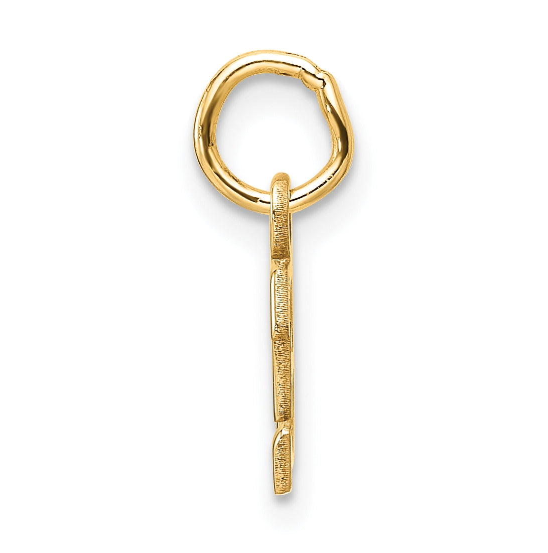 14K Yellow Gold Cut out Letter E Initial Pendant