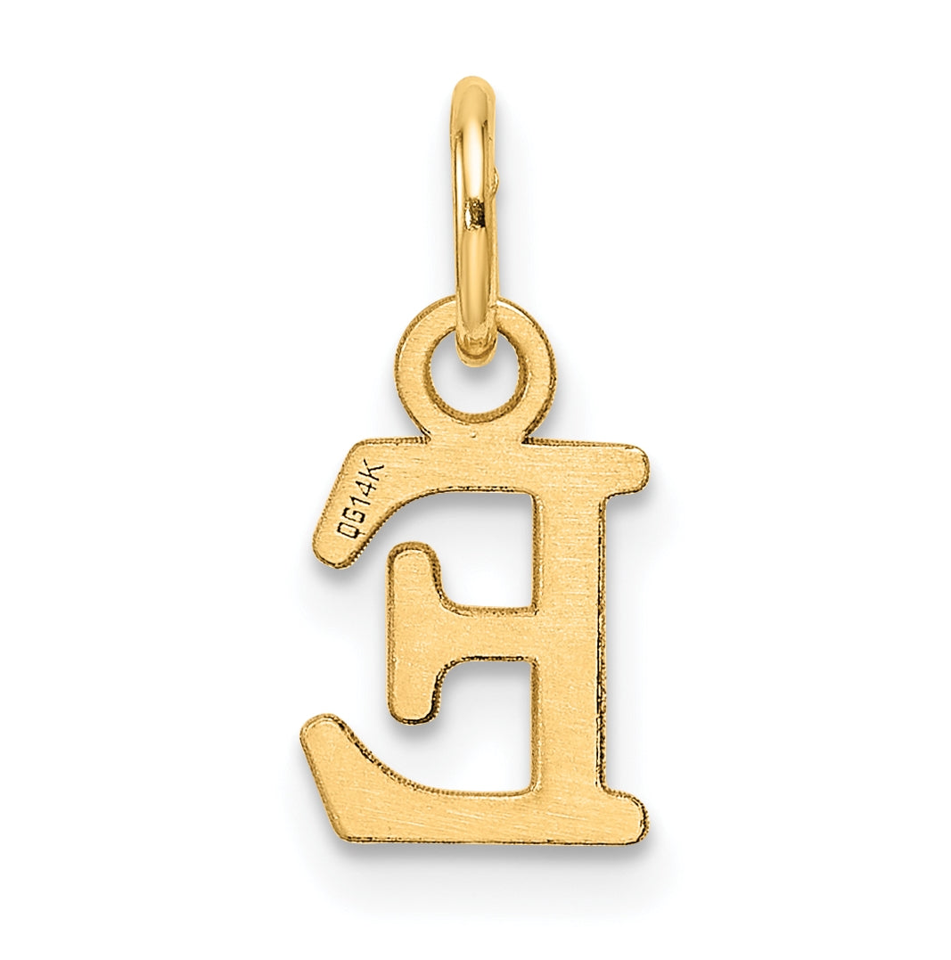 14K Yellow Gold Cut out Letter E Initial Pendant