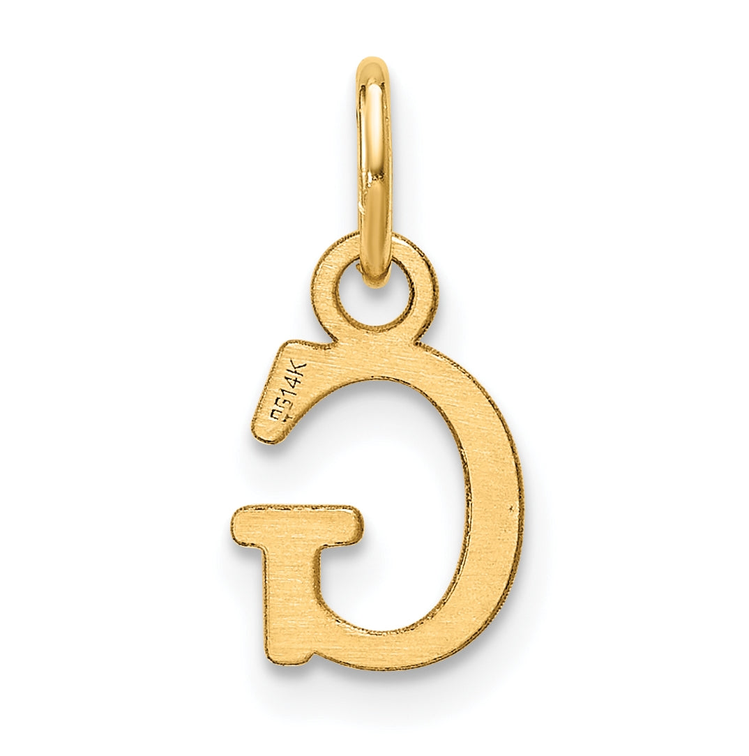 14K Yellow Gold Cut out Letter G Initial Pendant