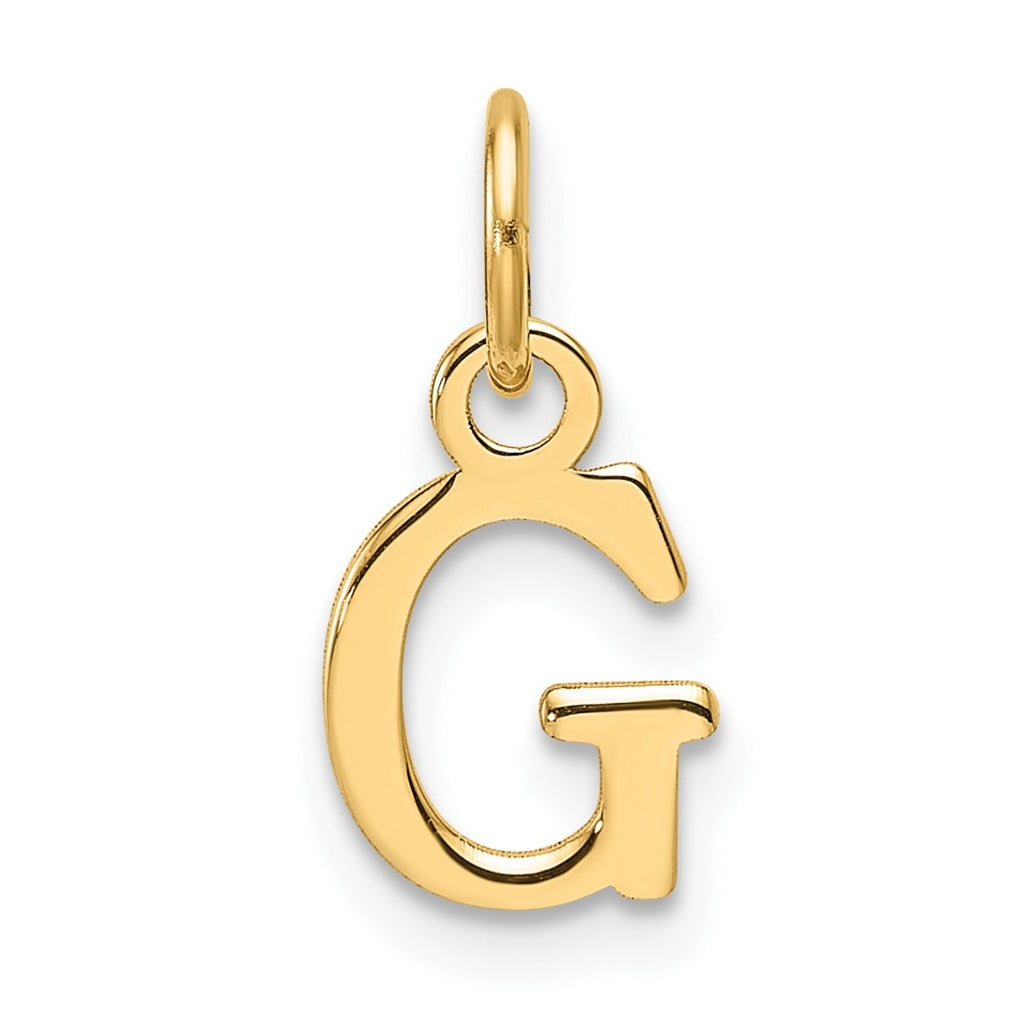 14K Yellow Gold Cut out Letter G Initial Pendant
