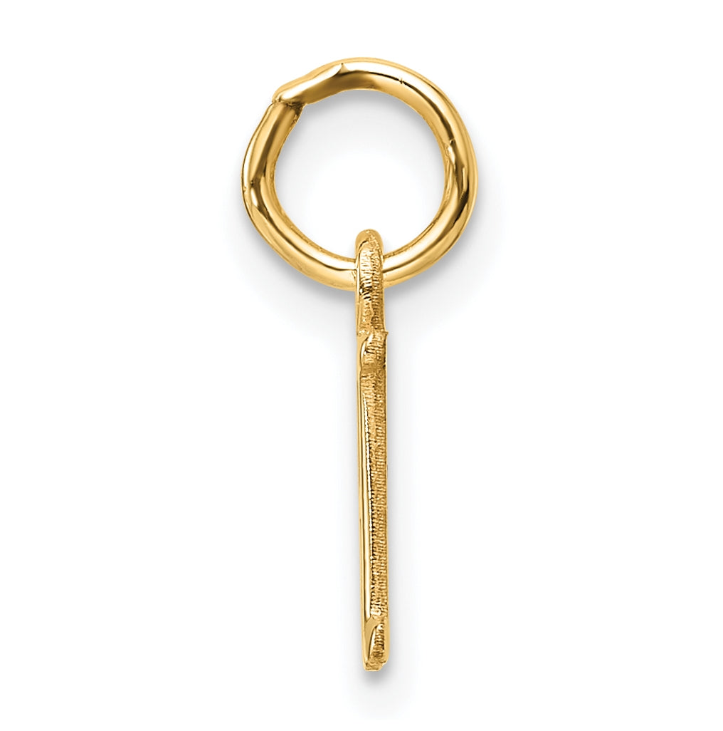 14K Yellow Gold Cut out Letter H Initial Pendant