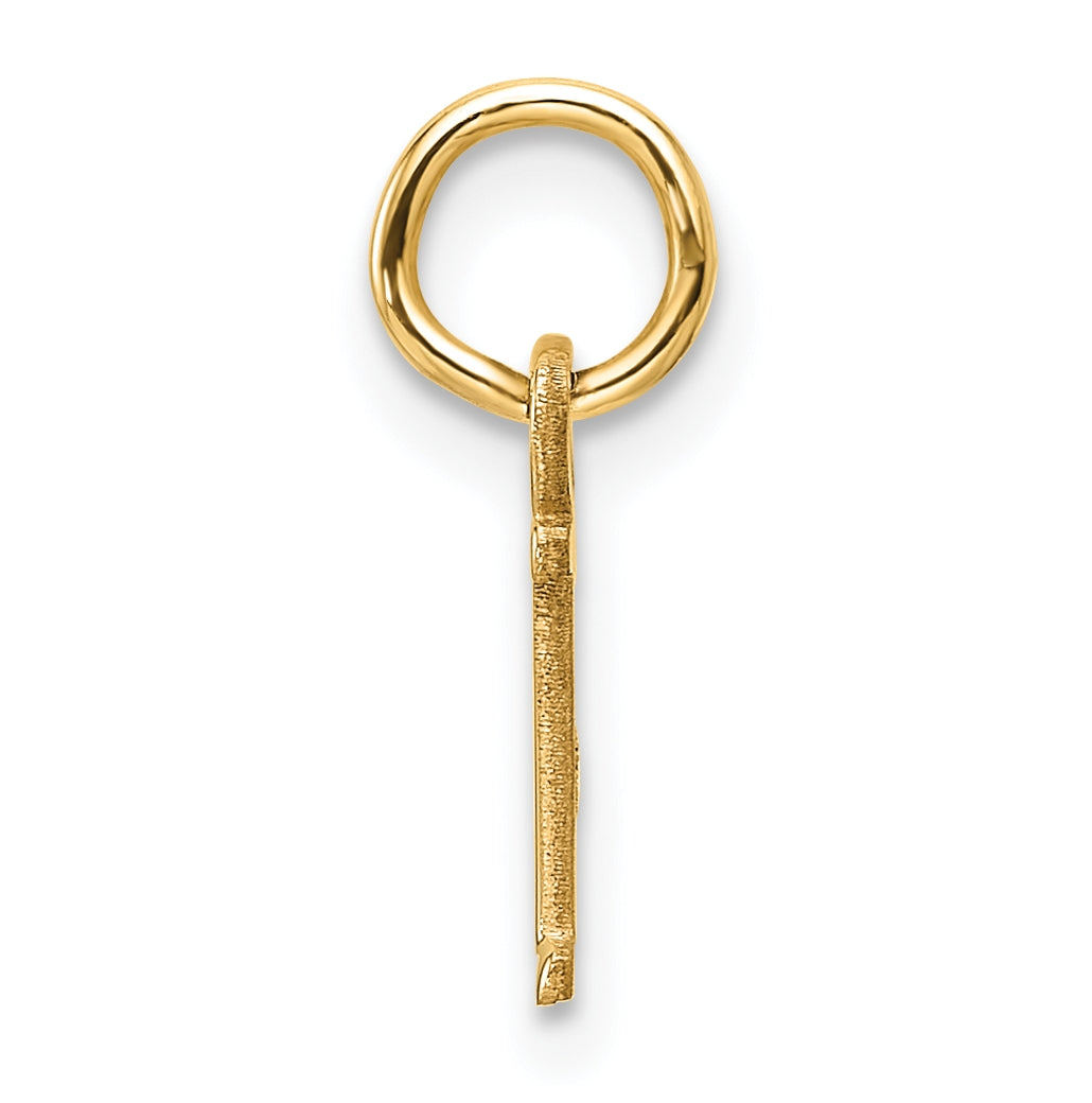 14K Yellow Gold Cut out Letter I Initial Pendant