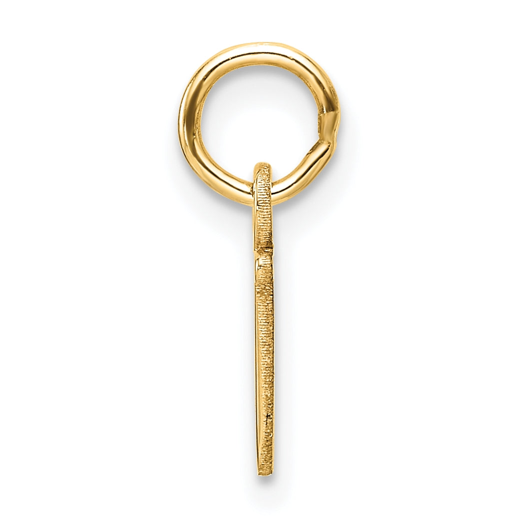 14K Yellow Gold Cut out Letter J Initial Pendant