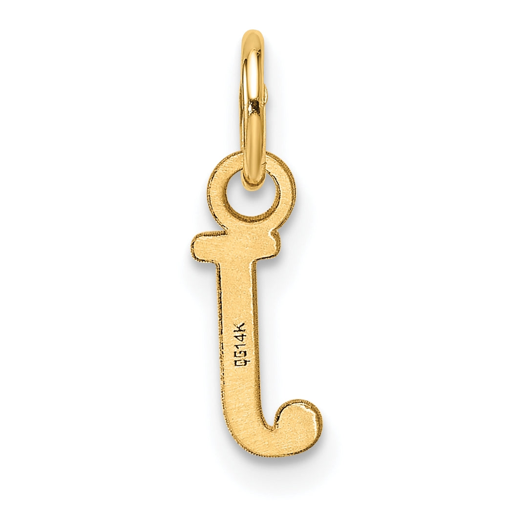 14K Yellow Gold Cut out Letter J Initial Pendant