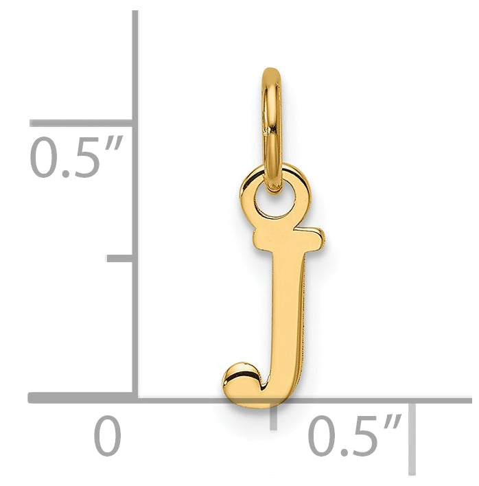 14K Yellow Gold Cut out Letter J Initial Pendant