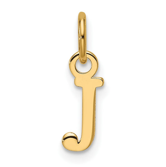 14K Yellow Gold Cut out Letter J Initial Pendant