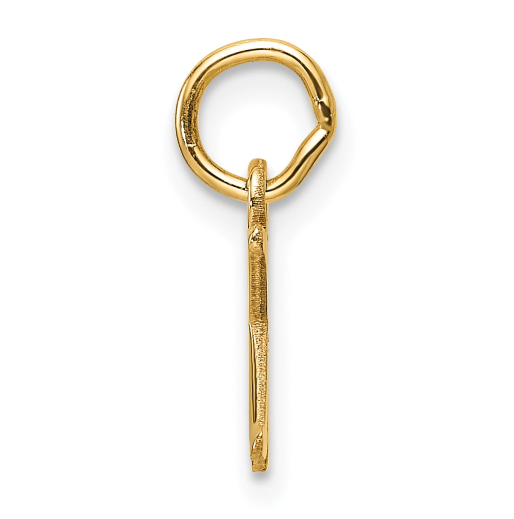 14K Yellow Gold Cut out Letter K Initial Pendant