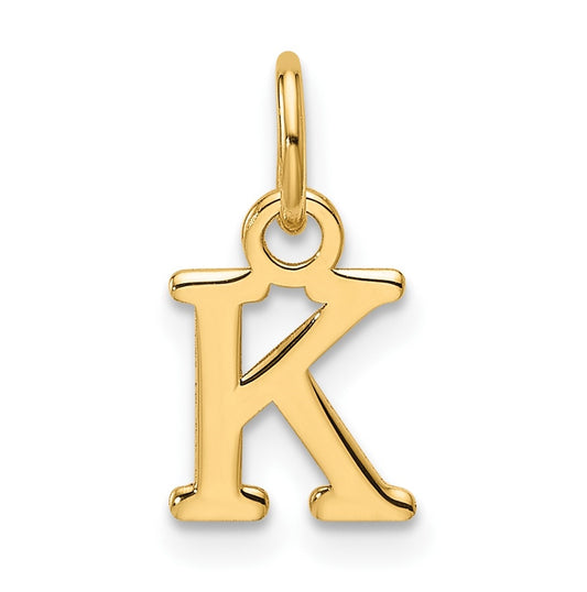 14K Yellow Gold Cut out Letter K Initial Pendant
