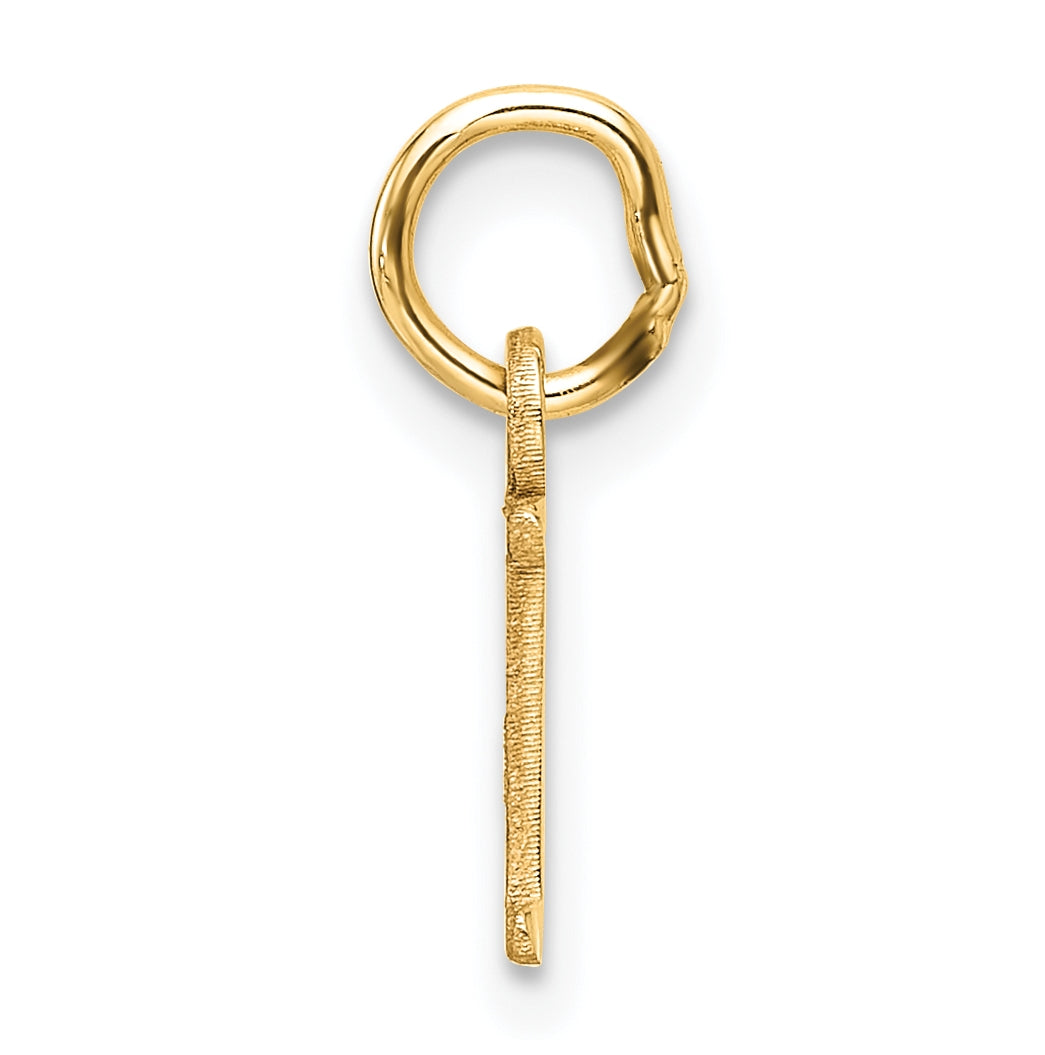 14K Yellow Gold Cut out Letter L Initial Pendant