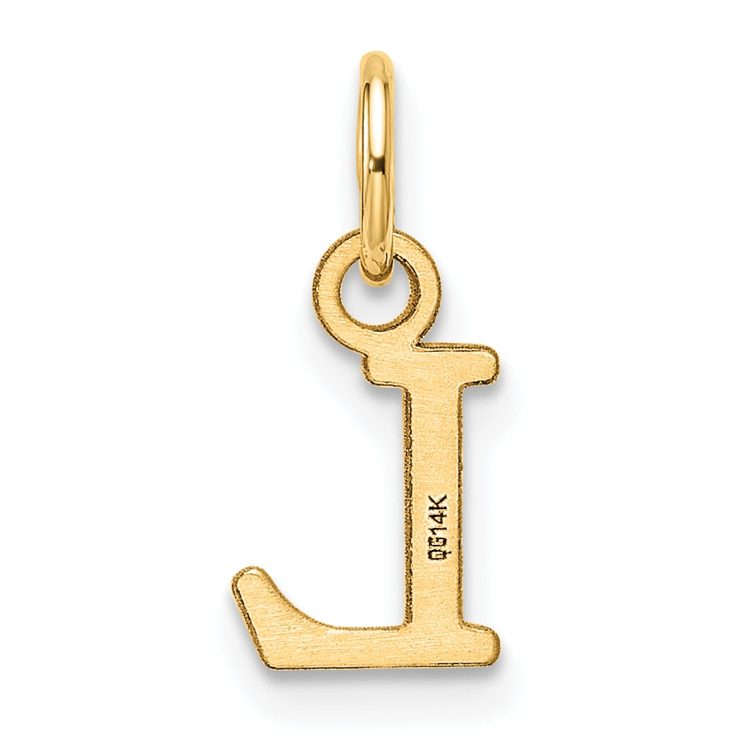 14K Yellow Gold Cut out Letter L Initial Pendant