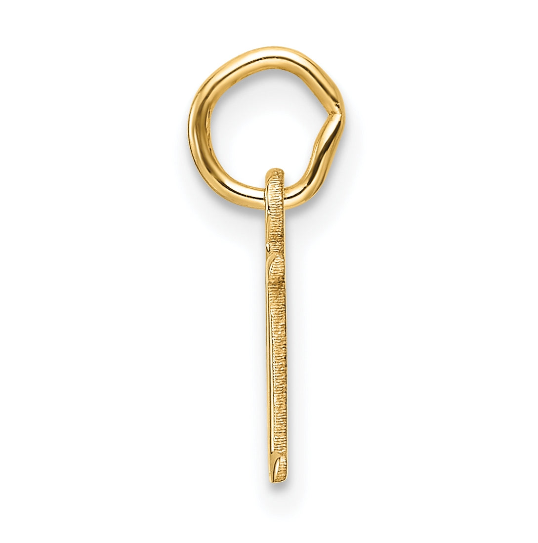 14K Yellow Gold Cut out Letter M Initial Pendant