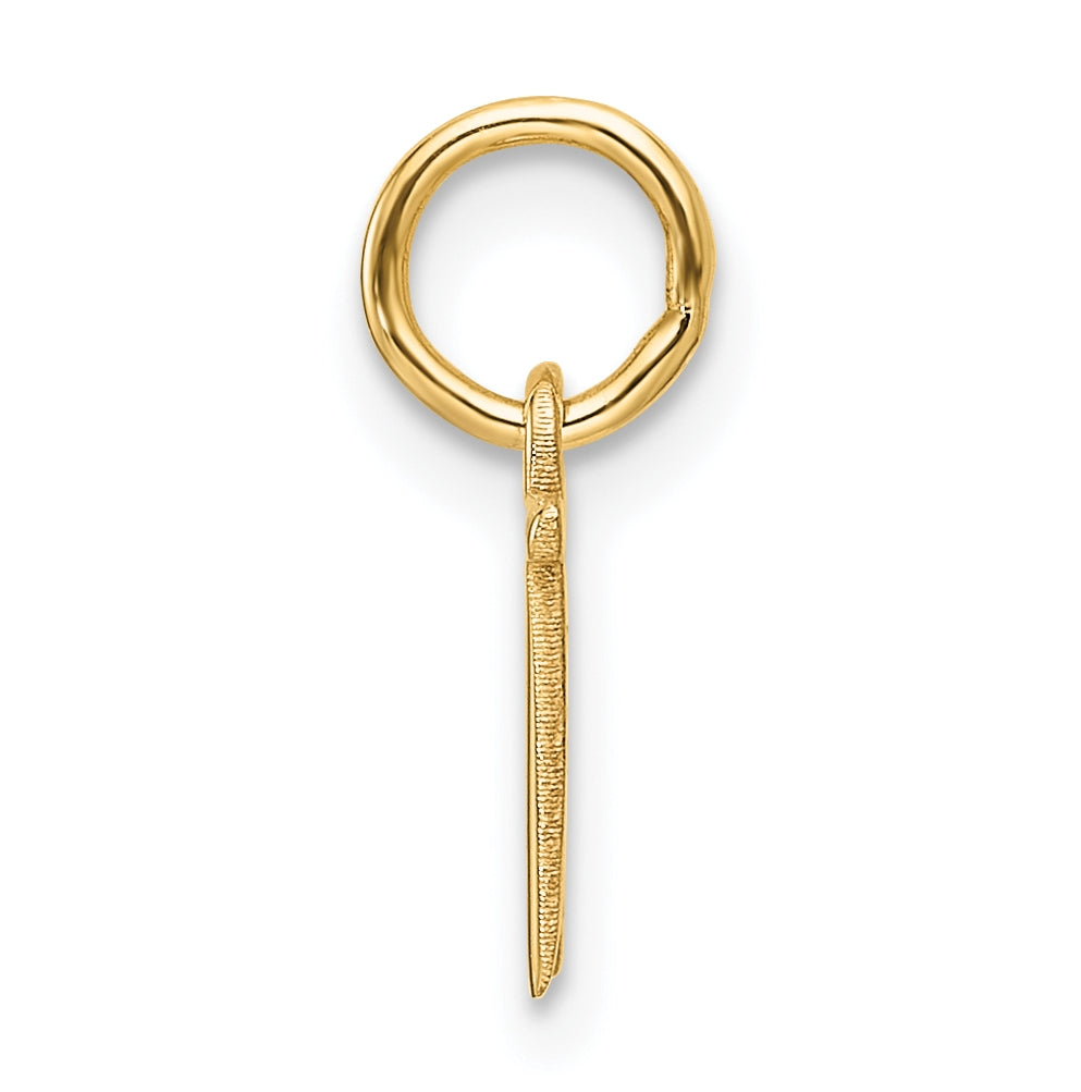 14K Yellow Gold Cut out Letter N Initial Pendant