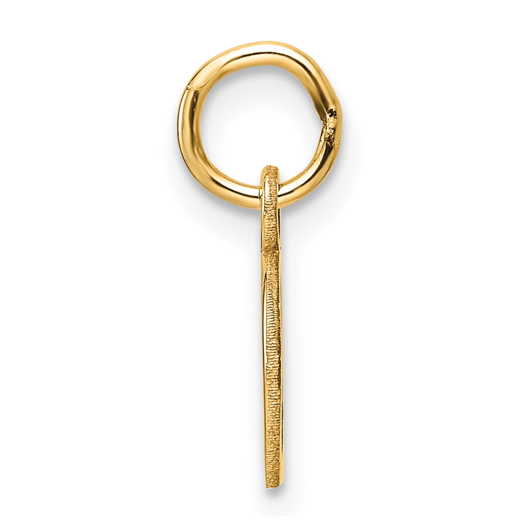 14K Yellow Gold Cut out Letter O Initial Pendant