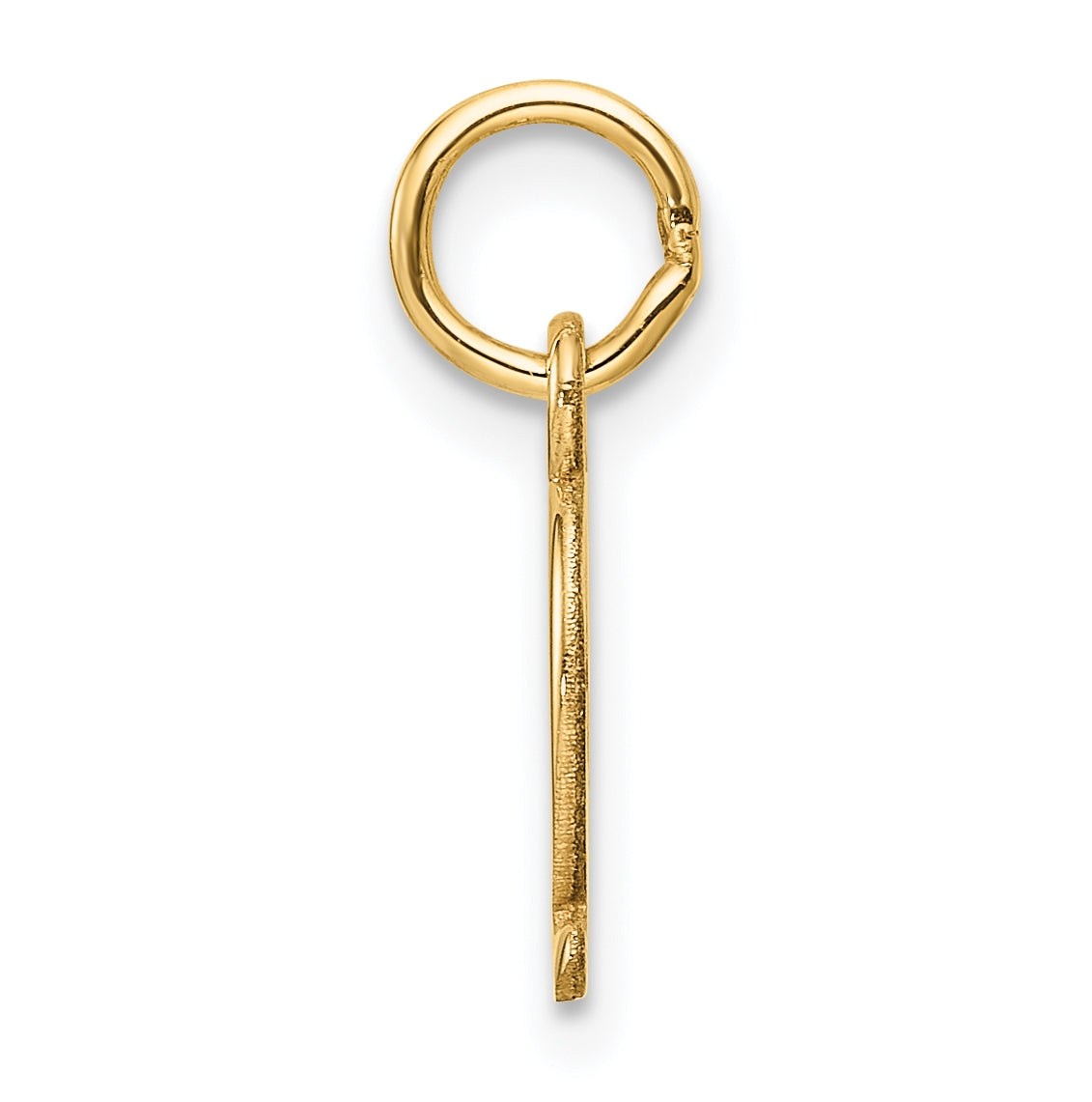 14K Yellow Gold Cut out Letter Q Initial Pendant
