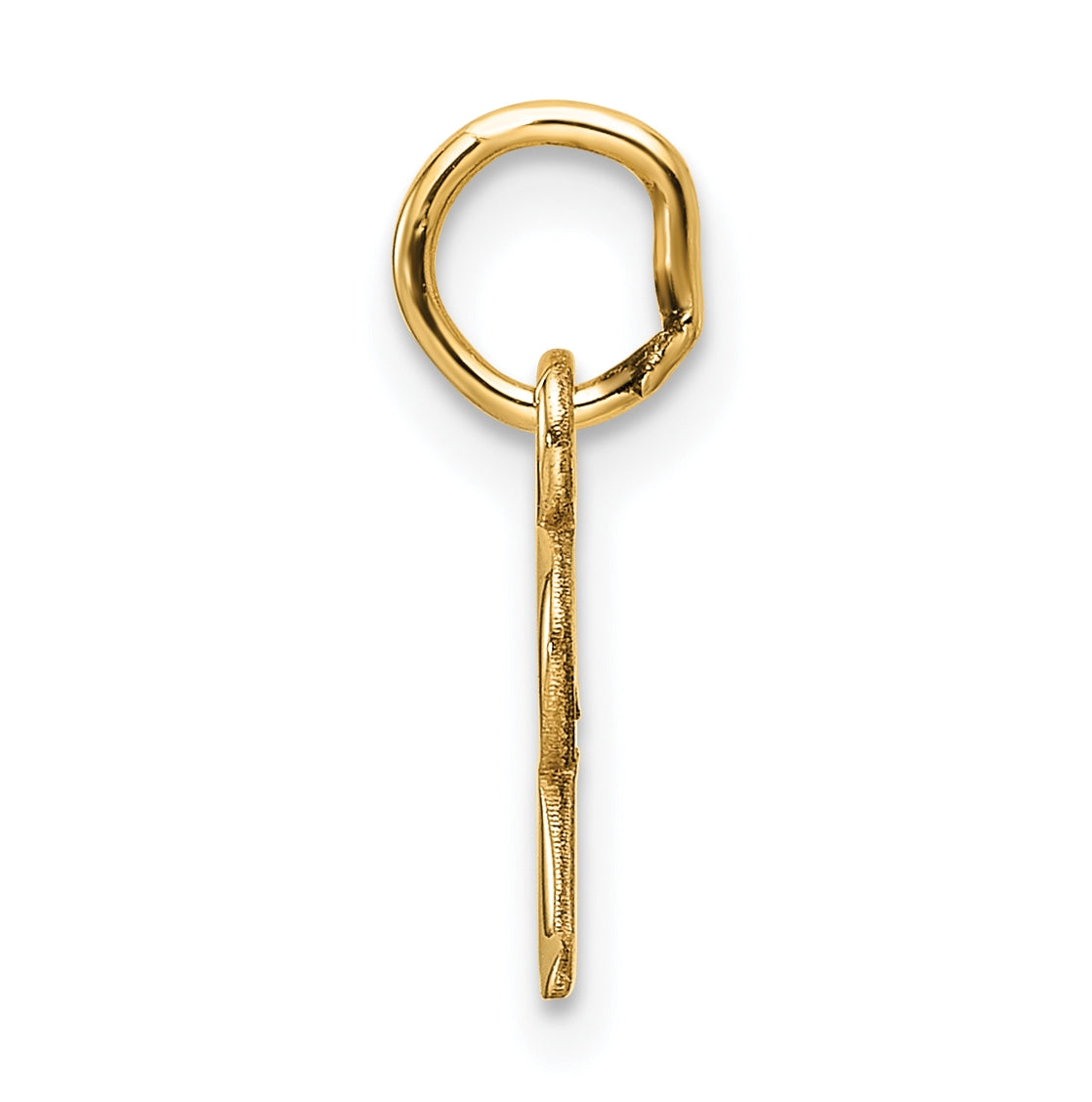 14K Yellow Gold Cut out Letter R Initial Pendant