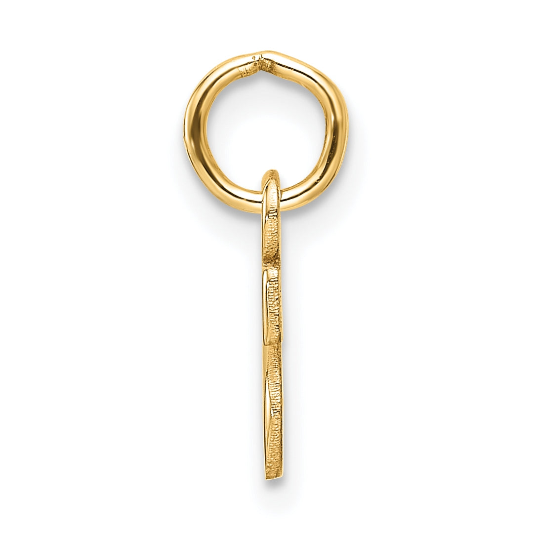 14K Yellow Gold Cut out Letter S Initial Pendant