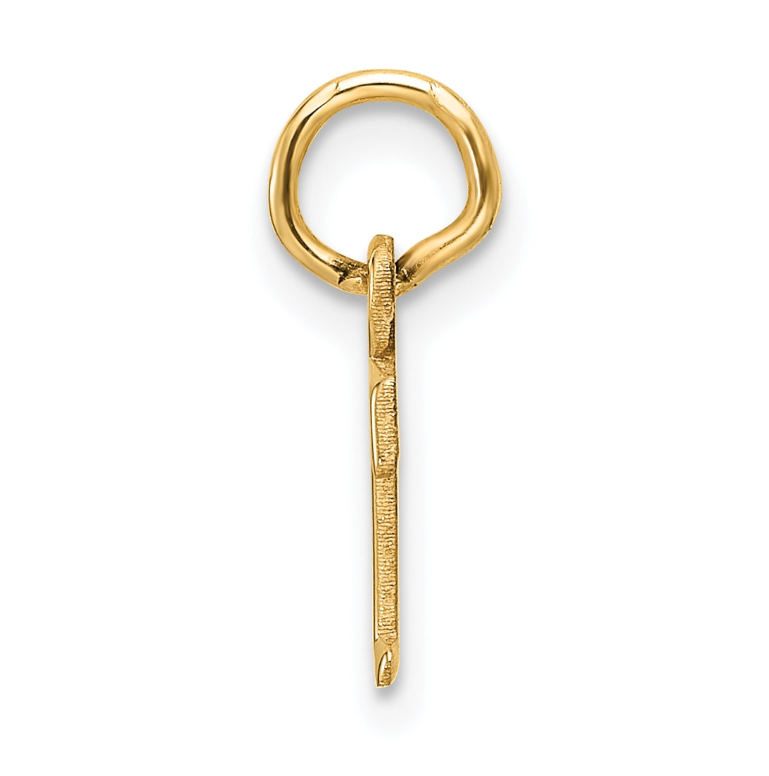 14K Yellow Gold Cut out Letter T Initial Pendant