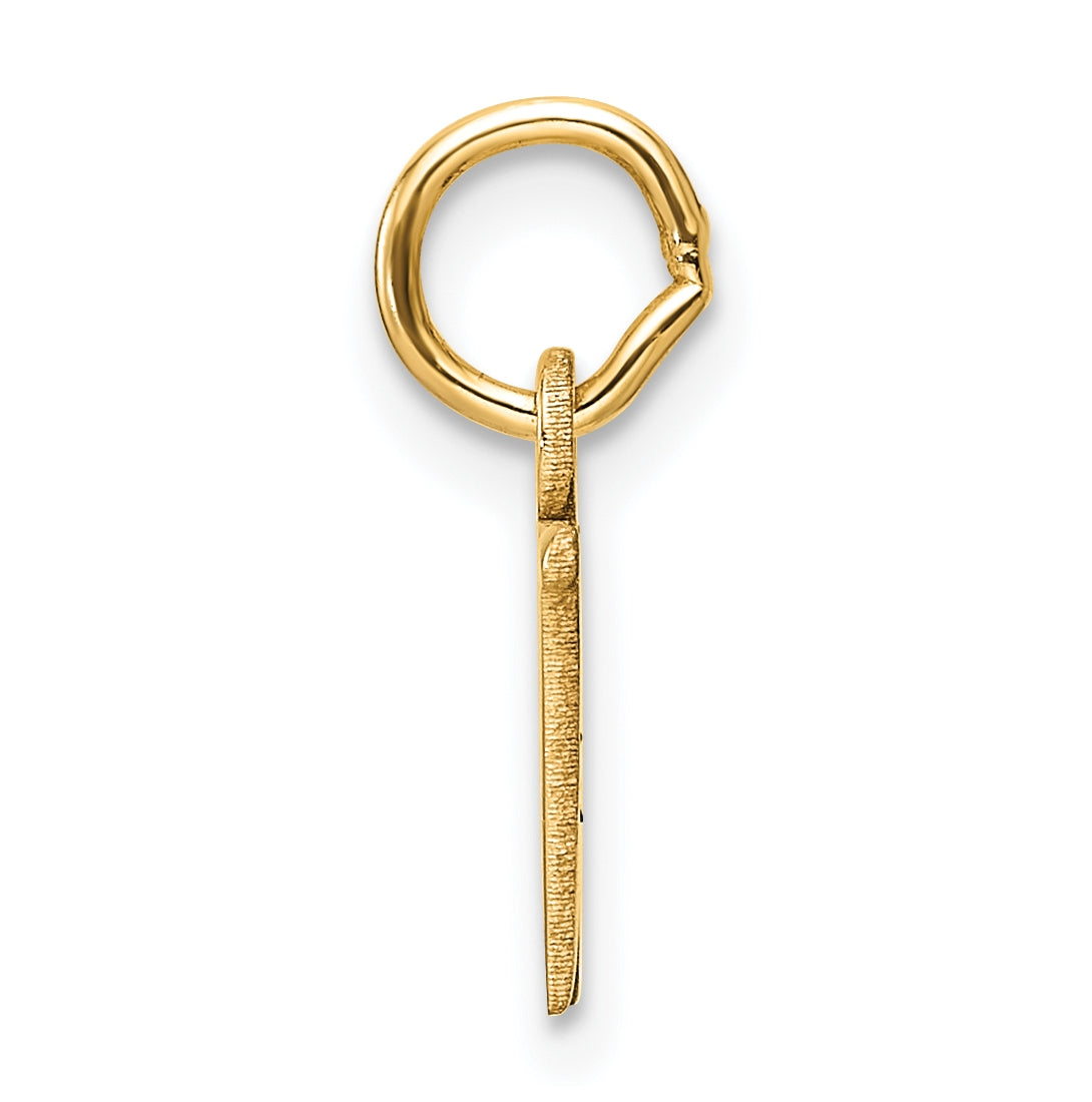 14K Yellow Gold Cut out Letter W Initial Pendant