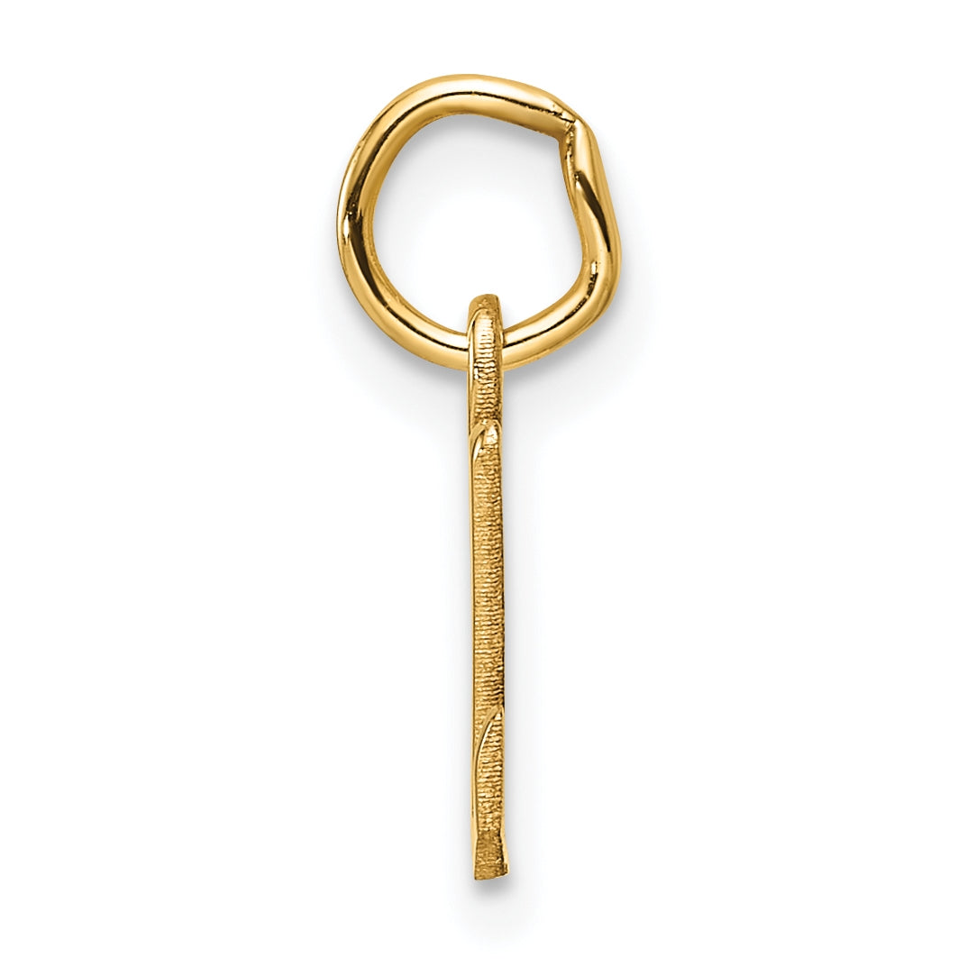 14K Yellow Gold Cut out Letter Z Initial Pendant
