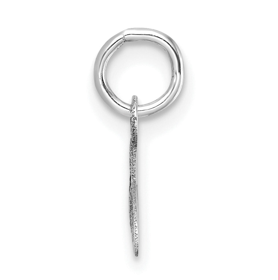 14K White Gold Uppercase Letter A Initial Charm